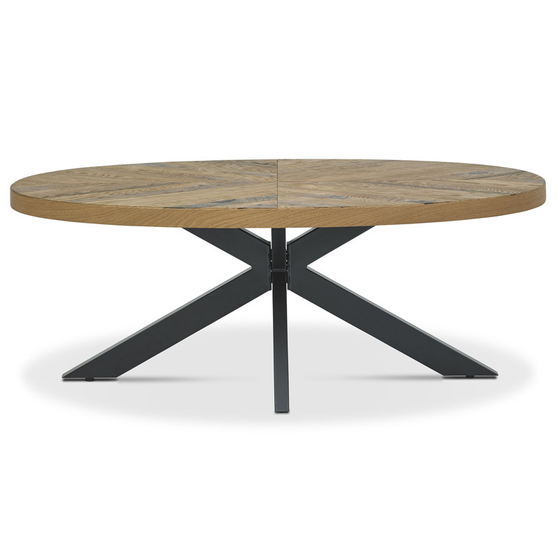 Stotts Cross Legs Coffee Table, Rustic Oak