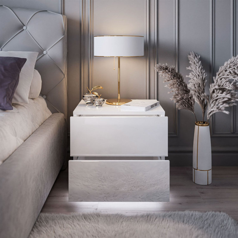 Varonique 2 Drawer Bedside Table