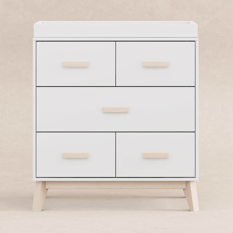 Scoot 3 Drawer Changing Table, White/Washed Natural