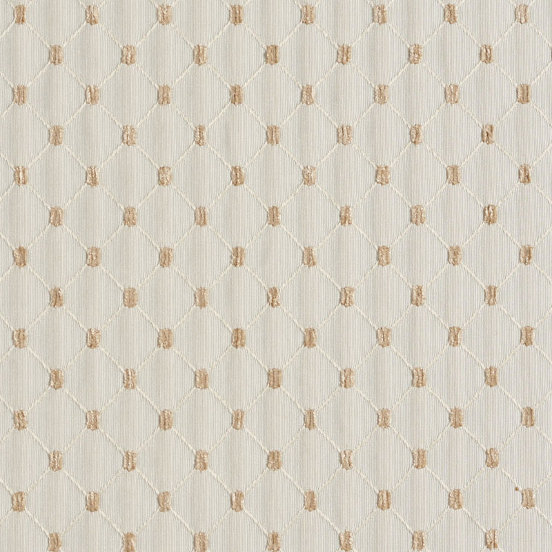 Tissu à losanges Elizabethgrace, Blanc cassé