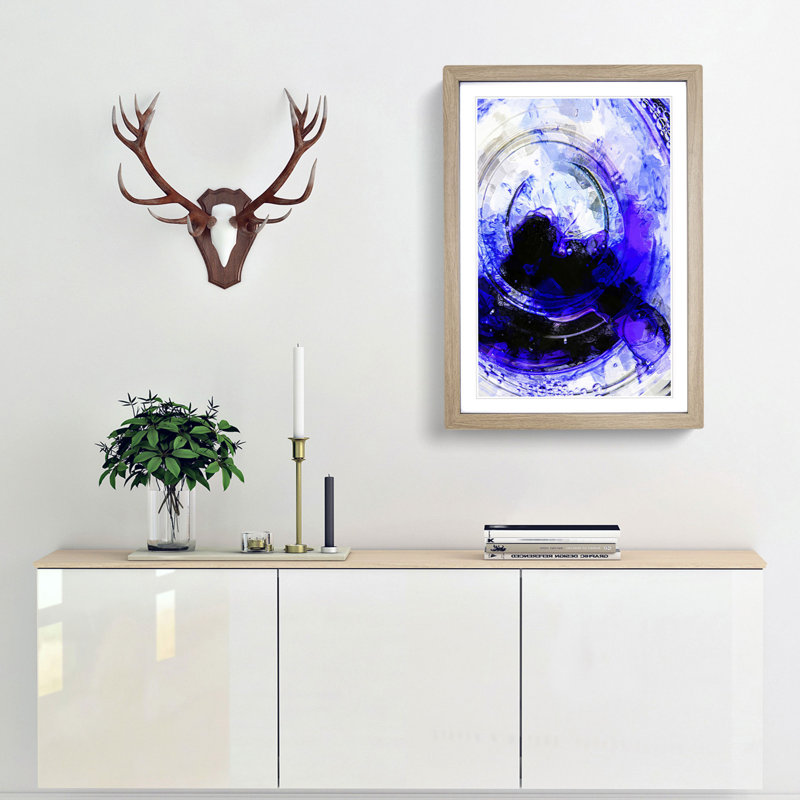 Ruling the World in Abstract - Picture Frame Graphic Art Print, 76cm H x 50cm W x 2cm D, Oak