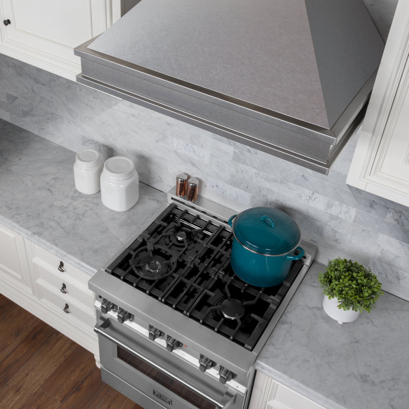 Hotte de cuisine murale à conduit 30 pouces ZLINE en acier inoxydable satiné ZLINE Designer (8656S-30), 30