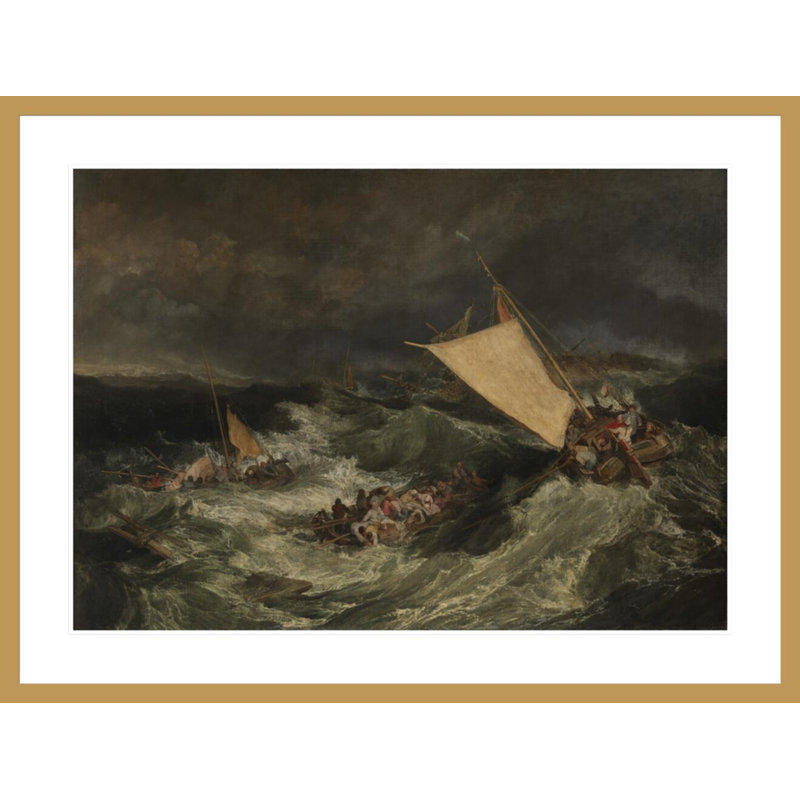 «The Shipwreck» par Joseph Mallord William Turner, impression giclée sur cadre, H 31,46 po x l 41,5 po