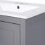 Meuble-lavabo gris 24 po avec lavabo encastré en céramique, étagère de porte double couche et armoire de rangement intégrée de 24 po à 2 portes et 1 tiroir, conception à fermeture en douceur, poignées argentées, protection-715817031