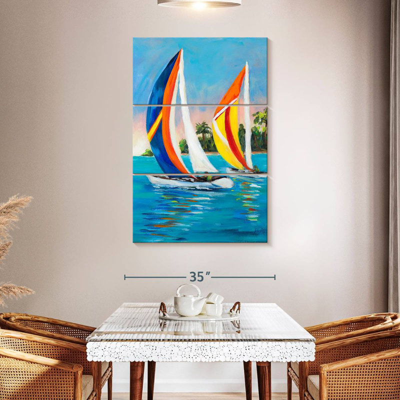 Aletra Morning Sails Vertical I, 50" H x 32" W