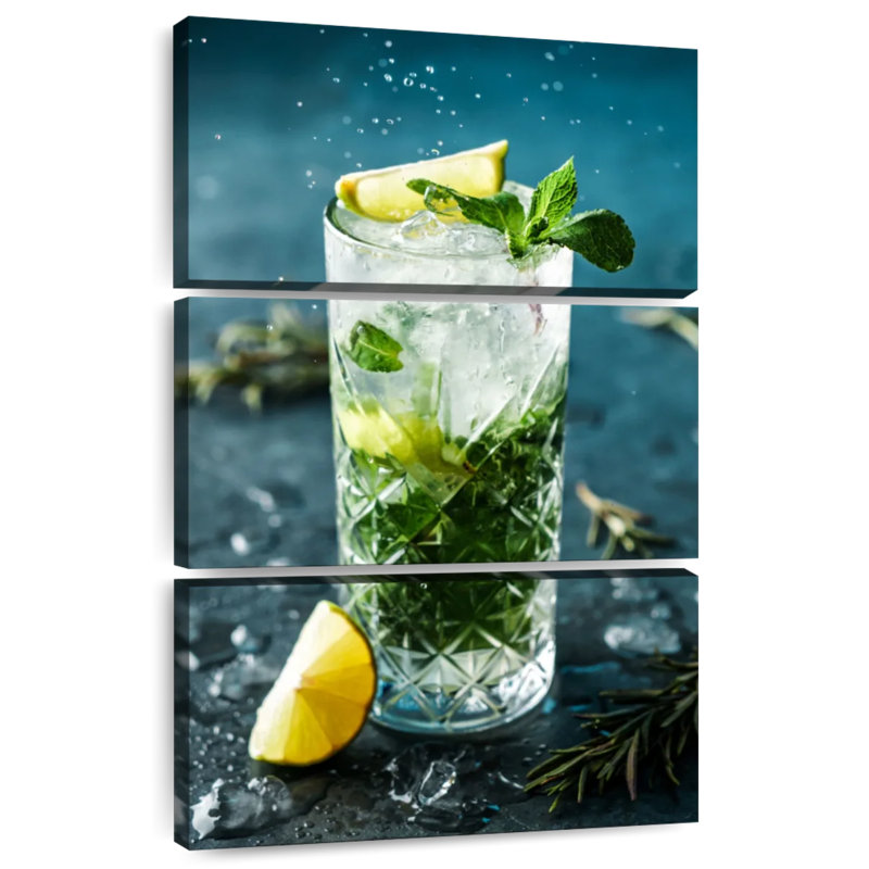 Grand cocktail mojito Yarlin, H 32 po x l 20 po