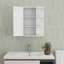 Armoire de salle de bain murale avec porte miroir