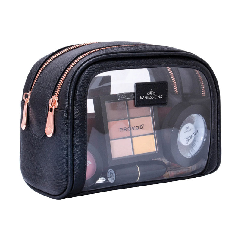 Trousse de maquillage ou trousse de maquillage Monaco avec fermeture à glissière