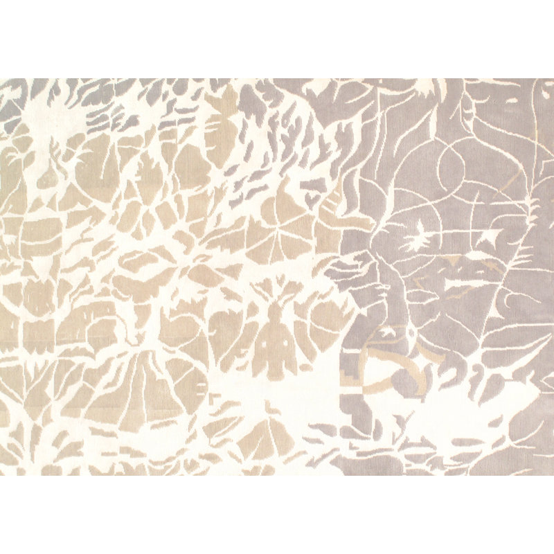 Abstract Area Rug in Beige/Gray