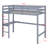 High Wood Loft Bed, With Safety Guardrail, Built-In Desk, Ladder-249197924