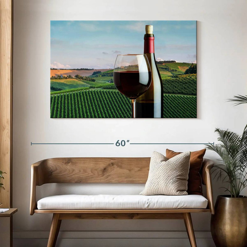 Yarlin Red Wine In Tuscany, 32" H x 48" W