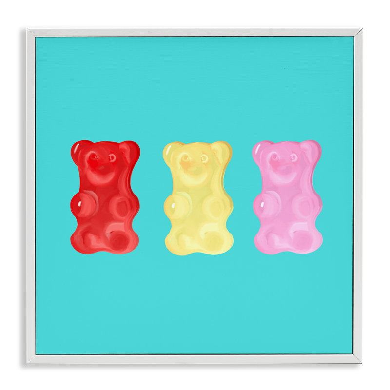 «Cute Gummy Bear Candies», art de la giclée encadrée par Ashley Singleton, H 12 po x l 12 po x P 1,5 po