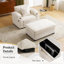 Chaise moderne surdimensionnée avec repose-pieds (chaise incluse seulement)-1902816680