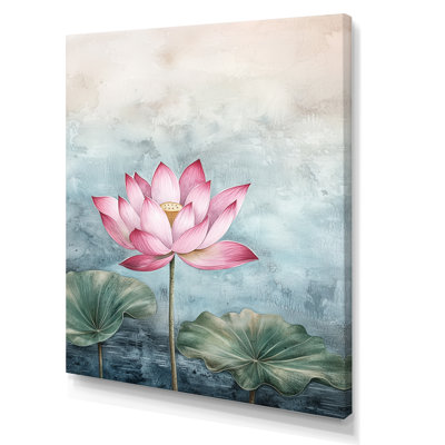 Harmony Of Pink Lotus In The Pond I - Lotus Wall Art Print