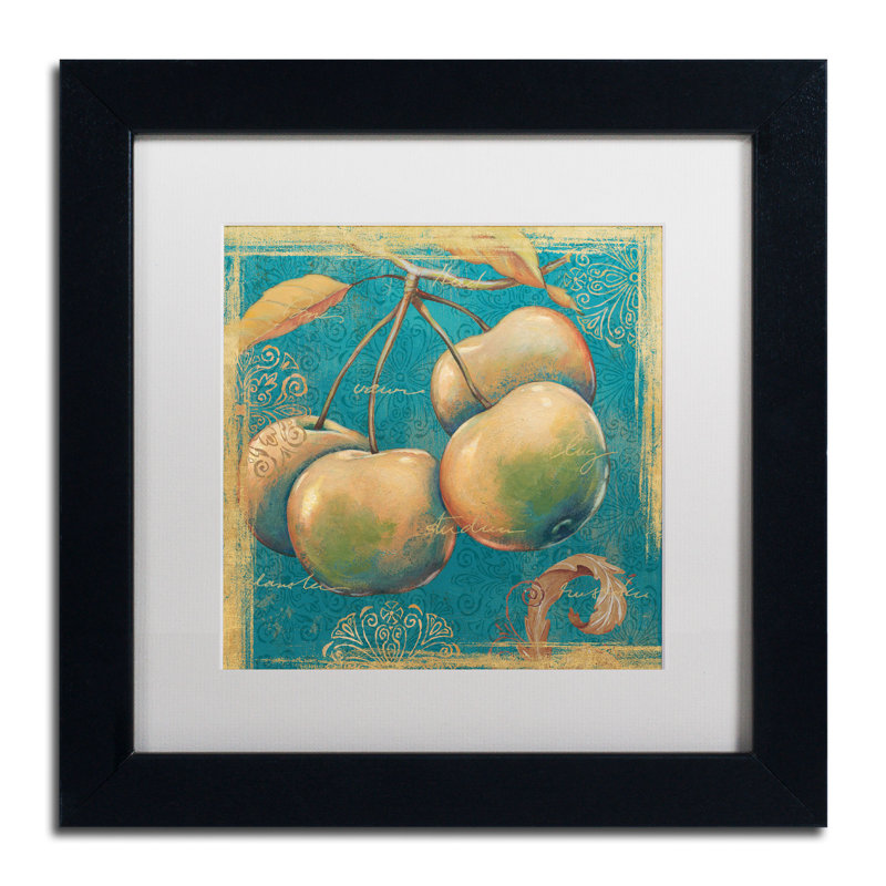Duretta «Lovely Fruits III» par Daphne Brissonnet, reproduction d'art encadrée, H 11 po x l 11 po, Blanc