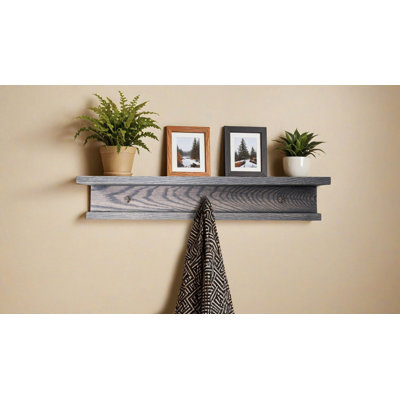 Rayne 3 Piece Oak Shelves With Hooks