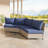 4 Piece Rattan Sofa Seating Group with Cushions-1109191271