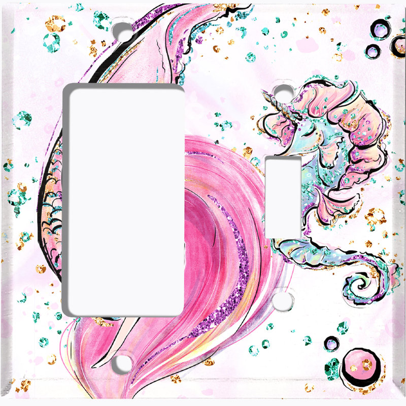 Patterned 2 - Gang Combination Plate Standard Combination Wall Plate