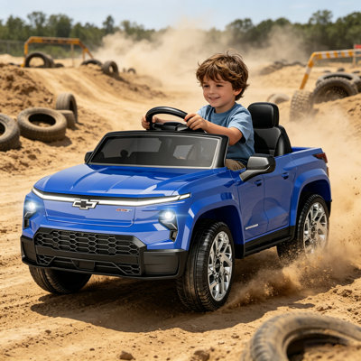 Voiture électrique 24 V pour enfants Silverado sous licence avec télécommande, démarrage en douceur et lumières DEL