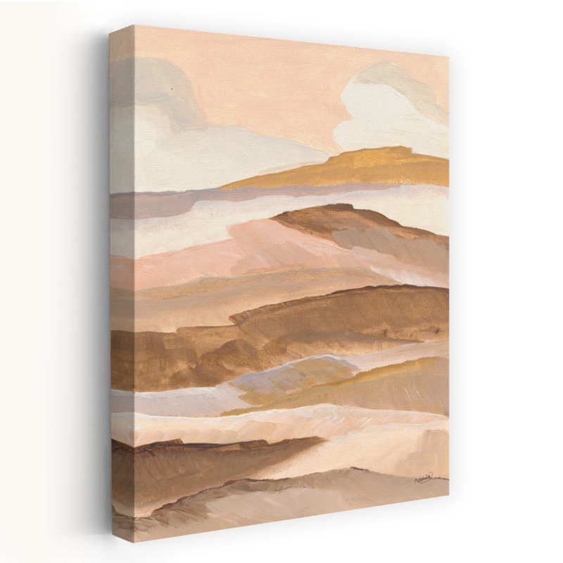 «Burnt Horizon Ll», art contemporain mural, paysage abstrait, 60" H x 40" W