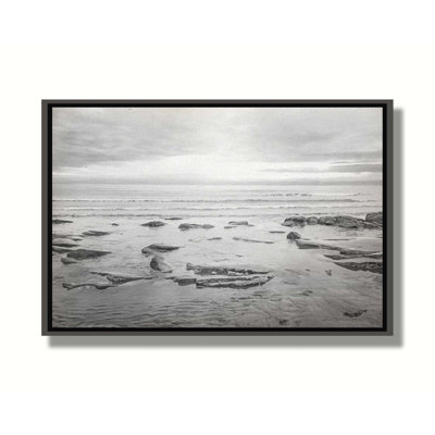 North Sea Low Tide, Black and White by Hal Halli. Giclee Gallery