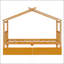 Lit simple en bois avec tiroirs