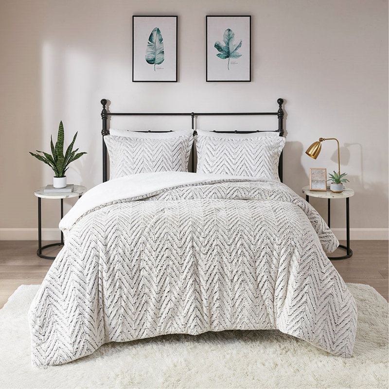 Ensemble d'édredon en duvet moelleux, Édredon simple + 1 taie décorative