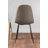 Tierra Sleek Metal and Glass Round Dining Table Set with 4 Faux Leather Upholstered Dining Chairs-1618636931