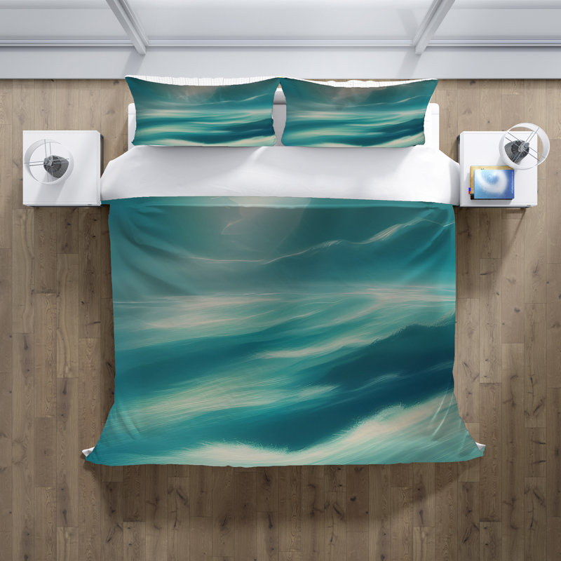 Polyester Abstract Duvet Cover, King Duvet Cover + 2 King Shams