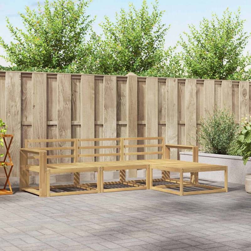 337cm Wide Patio Sectional Set, 4