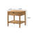 Vichy Single-Drawer Bedroom Nightstand With Shelf, Light Walnut