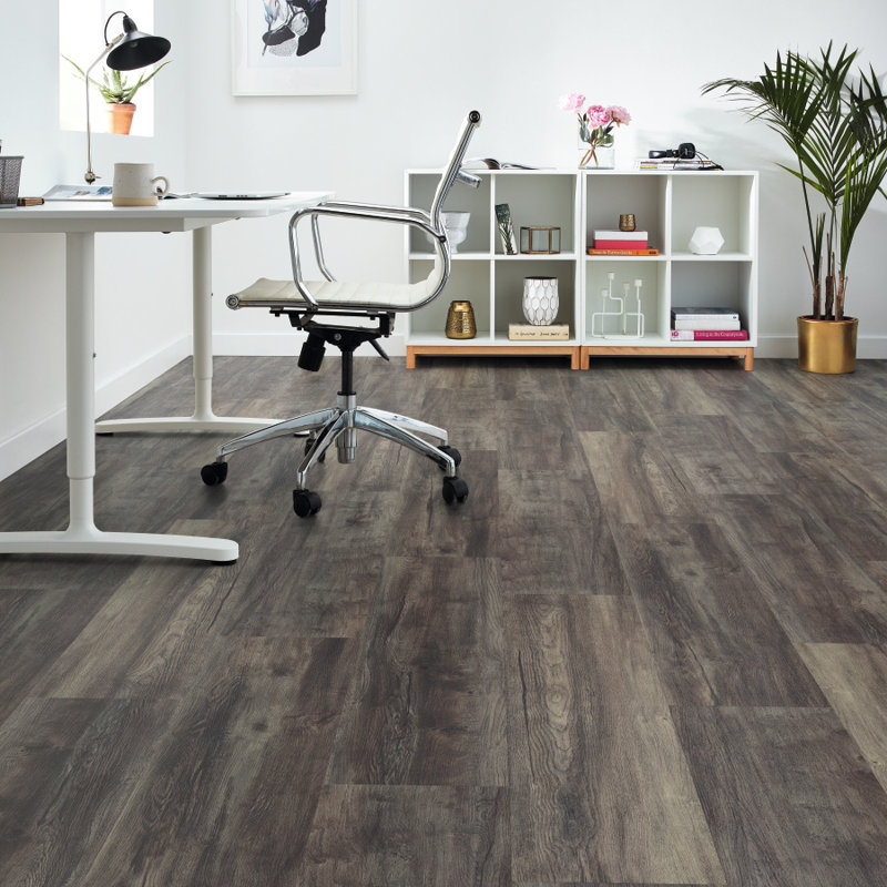Canaletto 7" X 48" X 4.5mm Oak Luxury Vinyl Plank 4.5mm Thick 7'' W x 48'' L Oak Vinyl Plank, Shadow Gray Oak