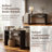 Rustic Console Table with Fluted Legs – Farmhouse Entryway Sofa Table, Vintage Oval Hallway Accent, Ash Veneer Top & Glaze Finish, Open Shelf-1910117933