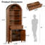 Bibliothèque de rangement arquée 79,7 "-910554437-910554435