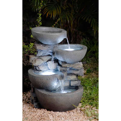 Jomtien Weather Resistant Cascade Fountain with Light