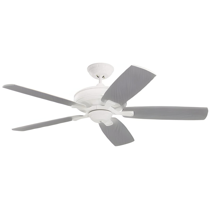 Ventilateur de plafond Carrera Grande, 54", Gris, Blanc satiné