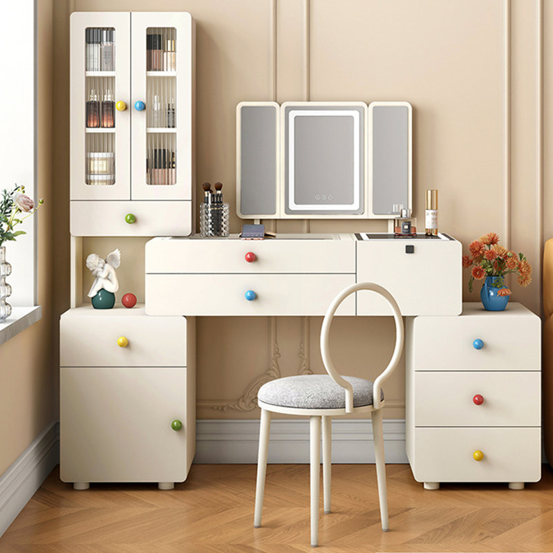 Cream style dresser Multi-functional makeup table