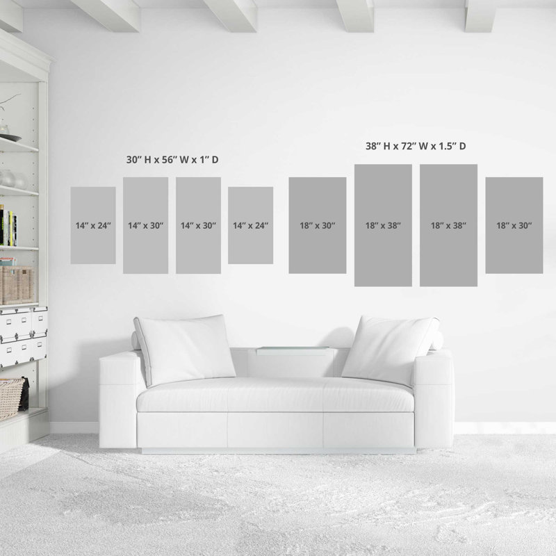 « Revealed » de Mark Lawrence - reproduction d'art mural sur toile 4 pièces, H 38 po x l 72 po x P 1,5 po