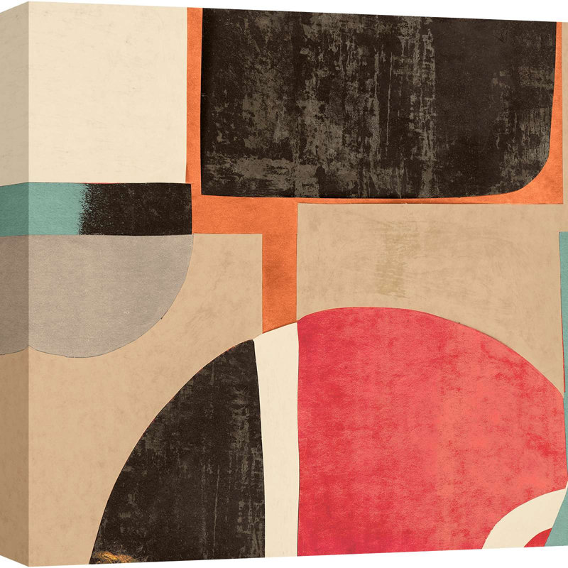 Abstract And Geometric Painting: Pale Summer II - Wrapped Canvas Print, 70cm H x 70cm W