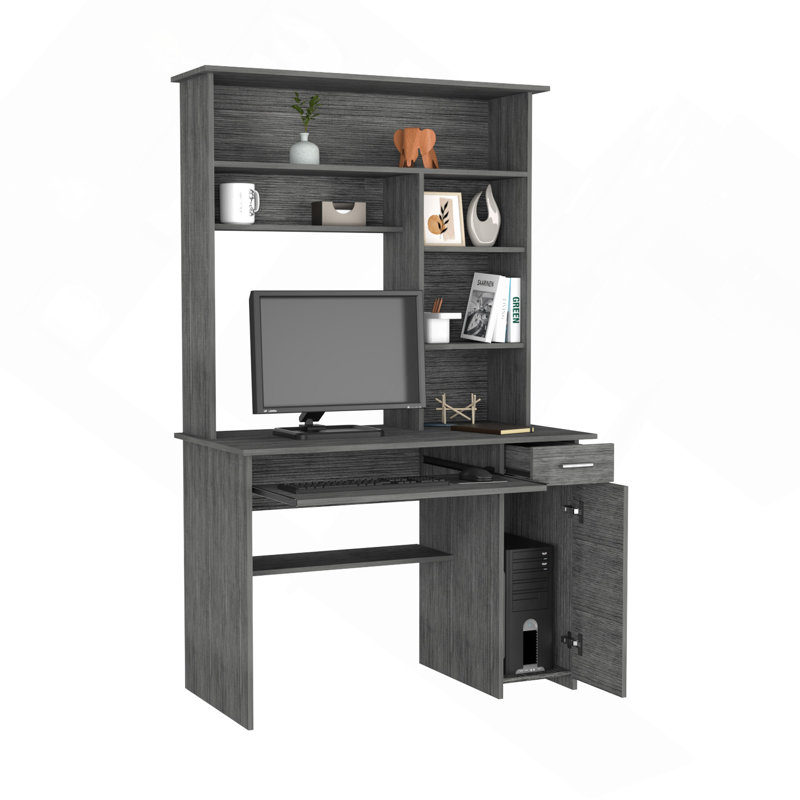Bureau d'ordinateur Acequia, bureau, chêne fumé