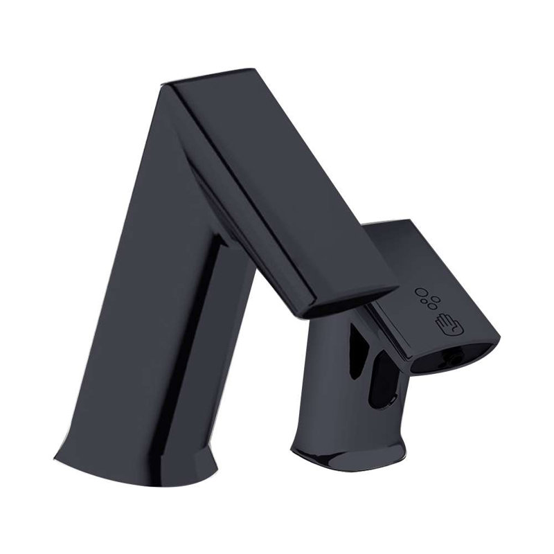 Lyon Matte Black Touchless Sensor Faucet – Deck-Mounted Commercial Automatic Sink Tap with Infrared Activation