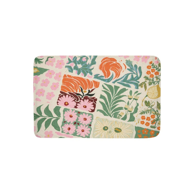 Tapis pour salle de bain Bright Mixed Floral