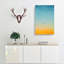 Airplane at Sunset in Abstract - Wrapped Canvas-55368468