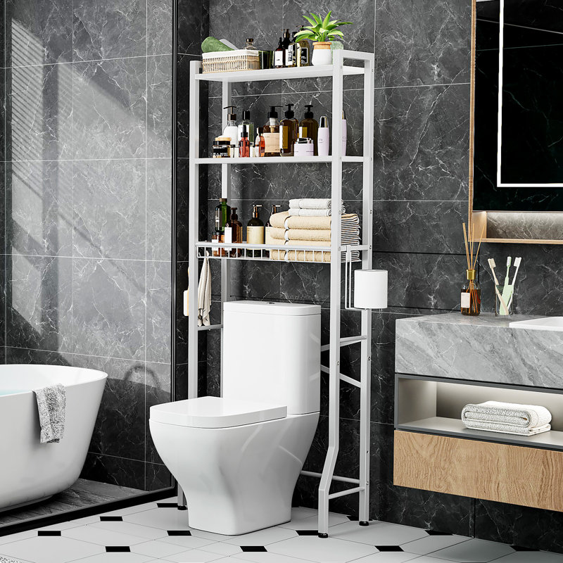 Rangement autoportant au-dessus de la toilette Leliana, Blanc
