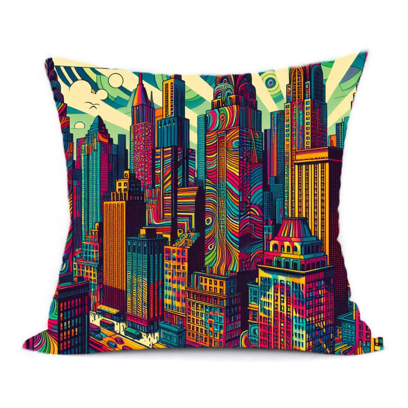  Coussin abstrait réversible Abstract