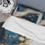 Ensemble de housse de couette or et bleu-101240816