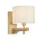 Solid Wood and Steel Armed Sconce