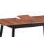 Natural Wood And Black Base - Rectangular Dining Table Appeal For Multiple Uses Finish
