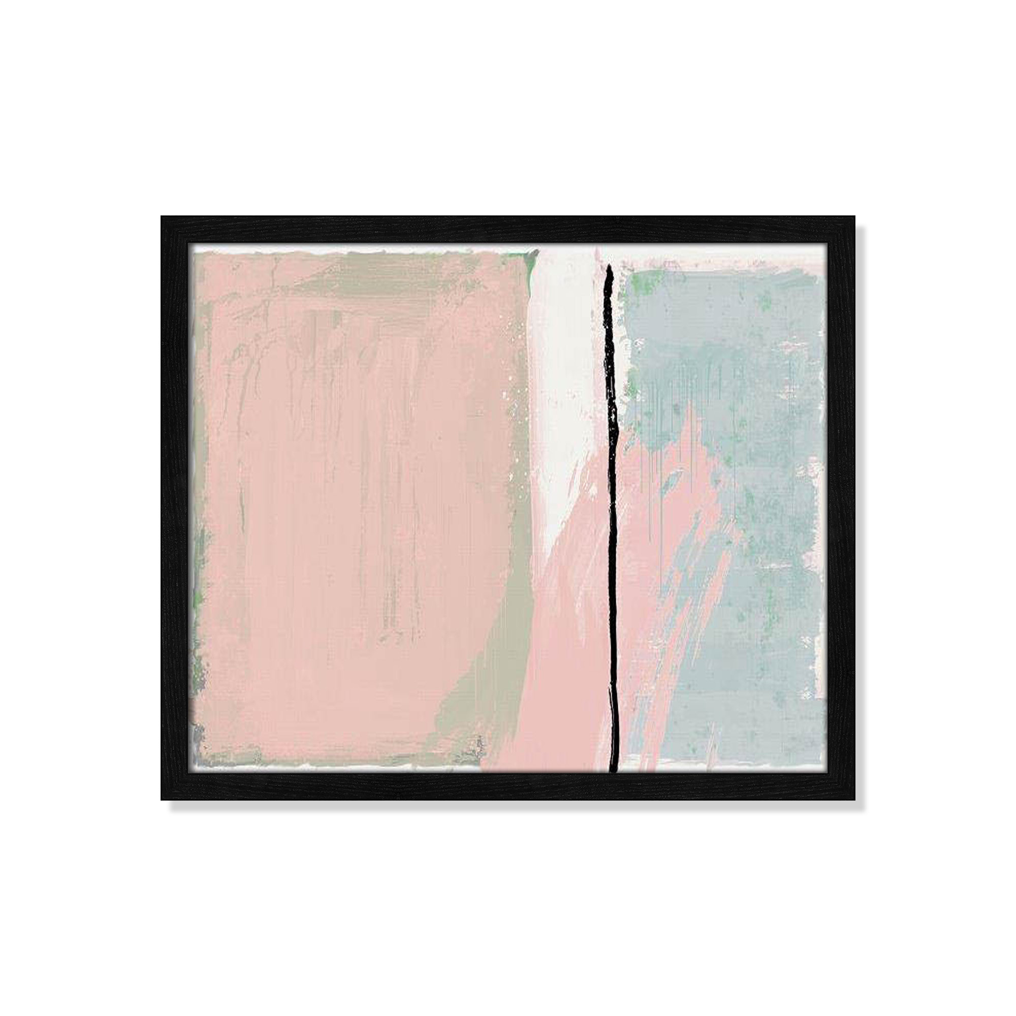 Pastel Opulance by Casa Fine Arts, Black Slim Picture Framed, 16" H x 19" W x 0.75" D, No Mat