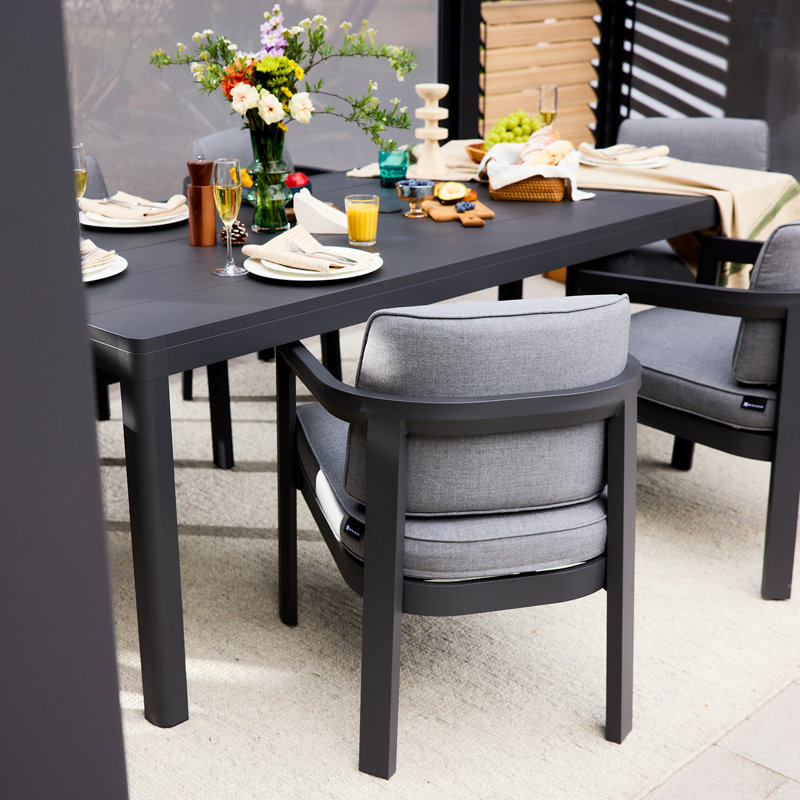 Mesa 7-Piece Aluminum Patio Dining Set with Swivel Chairs